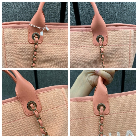 100% Authentic CHANEL DeauVille Cloth Satchel - Picture 3 of 16